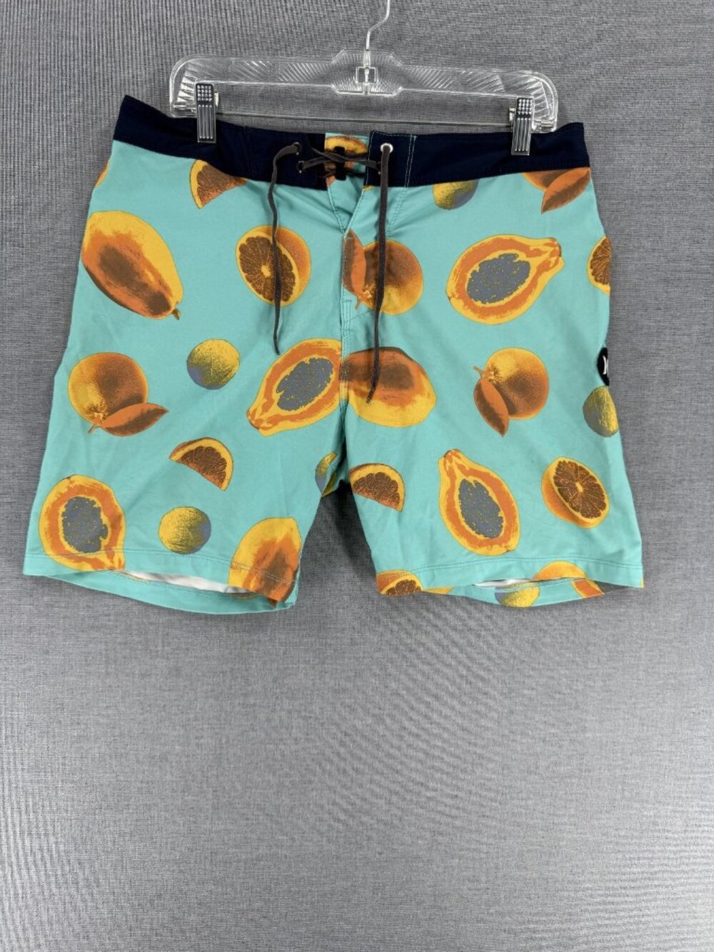 Hurley Block Party Board Shorts Mens 31 6" Fruit Beach Swim Trunks Drawstring